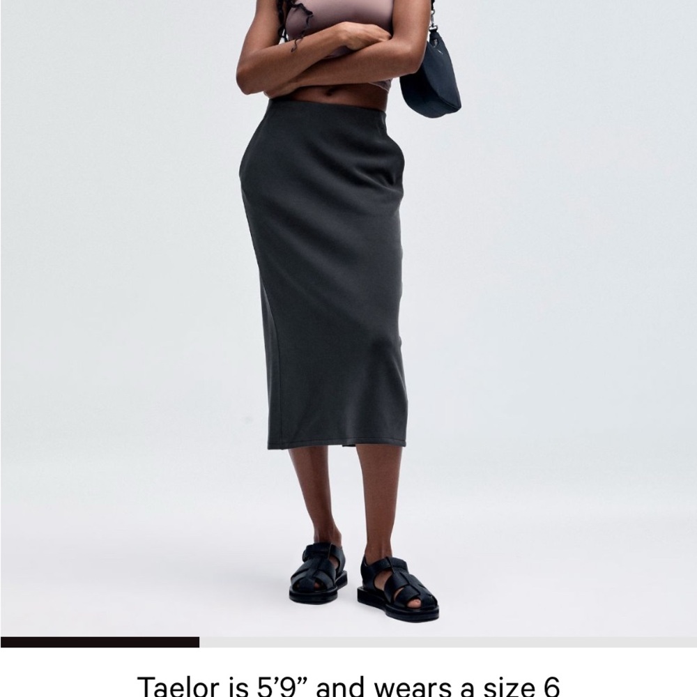 lululemon athletica Charcoal Midi Skirt NWT